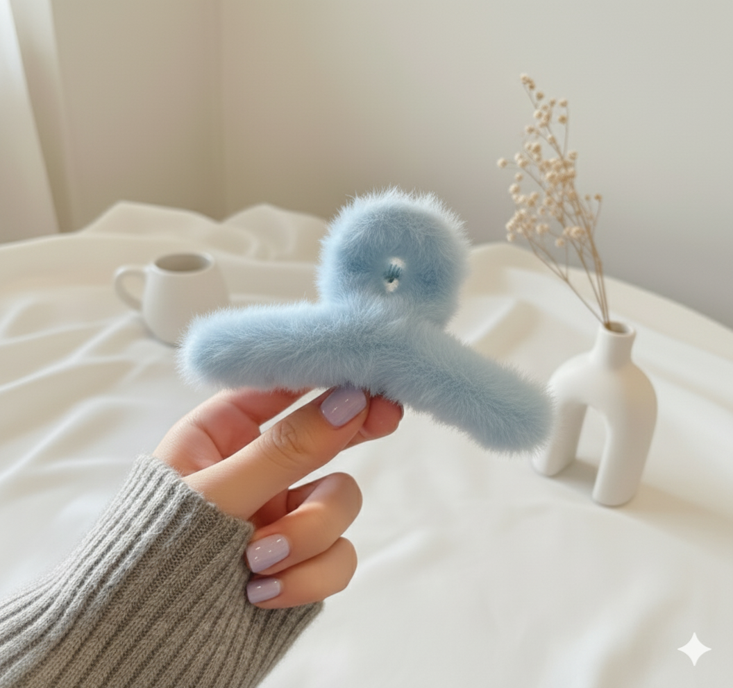 Soft Fur Claw hair Clip